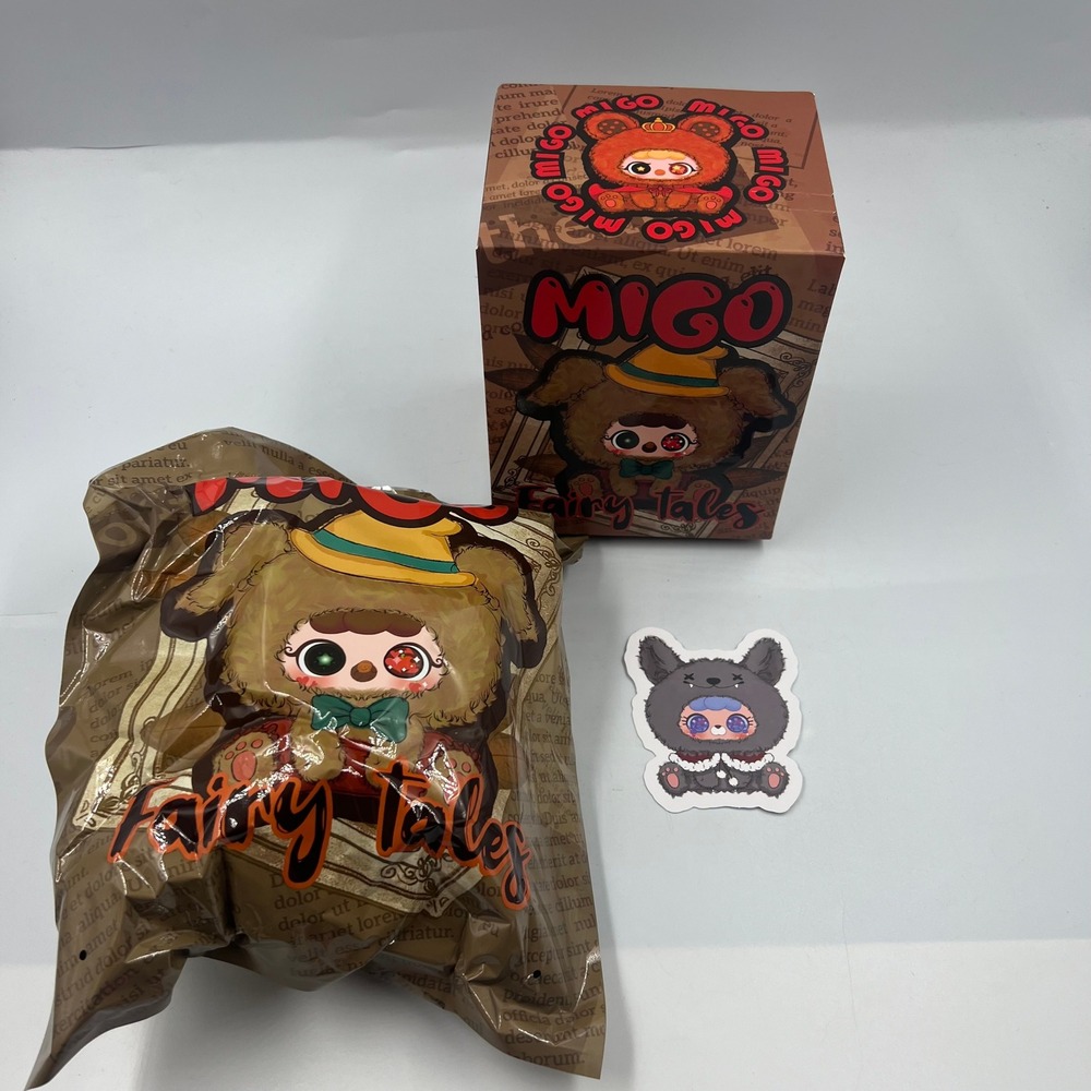 MIGO Fairy Tales Maternal Grandmother Wolf Plush Pendant Blind Box Happy Ghost